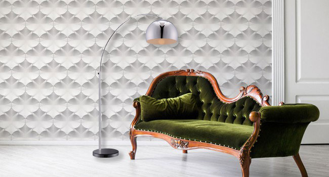 3D гипсовая панель Оксфорд в интерьере