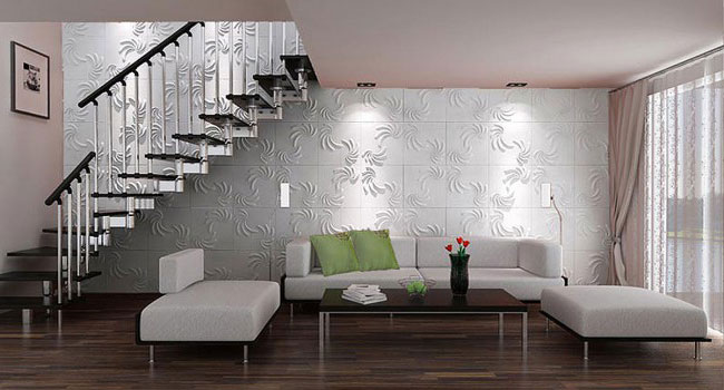 3D гипсовая панель Ресси в интерьере