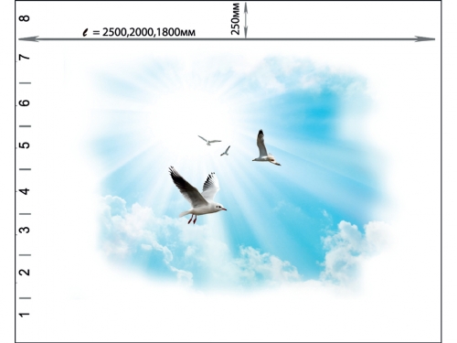 Потолочная панель ПВХ Novita Чайки