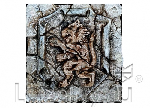 Декор Геральдический лев камня Старый замок