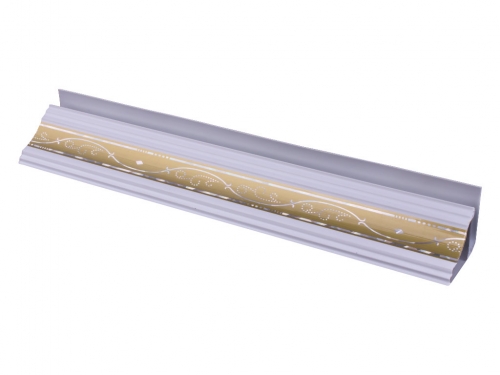 Плинтус для панелей ПВХ потолочный Карниз Лоза золотая