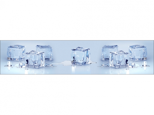 Фартук глянцевый МДФ Кубики льда 2