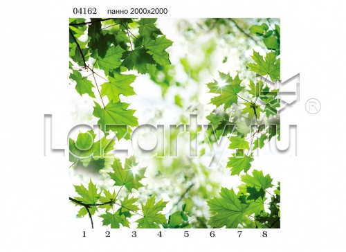 Потолочная панель ПВХ Панда Листья (рисунок 1)