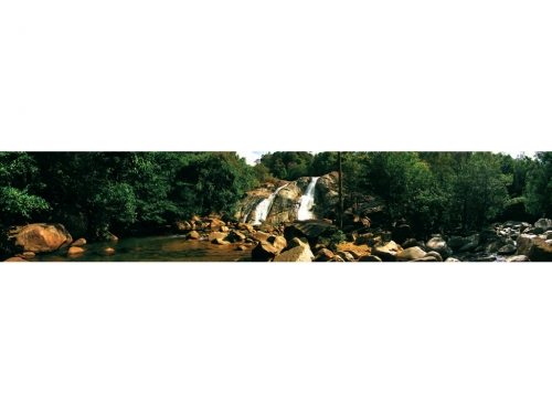 Фартук для кухни Лесной водопад (3D фотопечать)