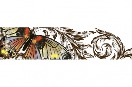 фартук из мдф элит бабочки №3 2440x610x3