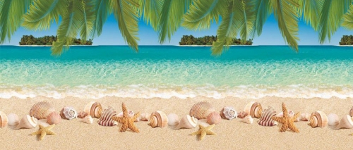 Фартук для кухни Остров /Острова 385