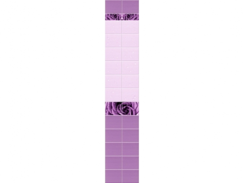 Панель ПВХ Unique Капли росы фиолетовый (рисунок)