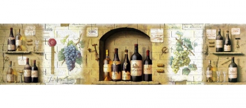 Фартук МДФ Шато-марго с тиснением под кирпич