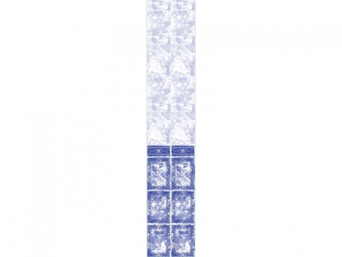 Панель ПВХ с фризом Барон синий