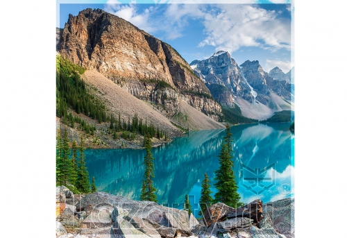 Защитное стекло Озеро в горах для кухни