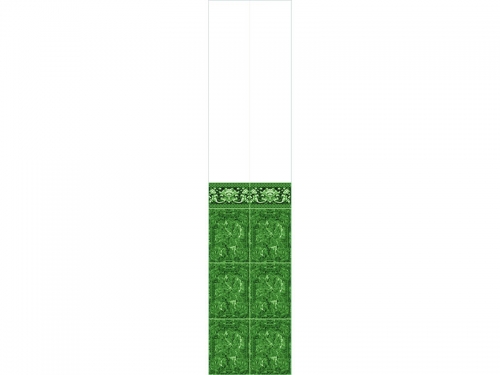 Панель ПВХ с фризом Лев изумруд