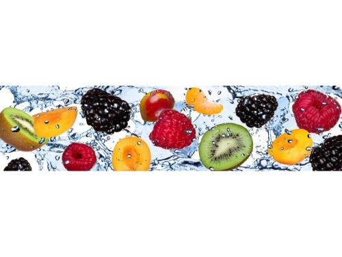 фартук из хдф элит фрукты в воде №1 2440x610x3