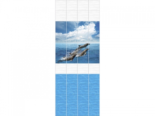 Панель ПВХ Unique Дельфины (рисунок)