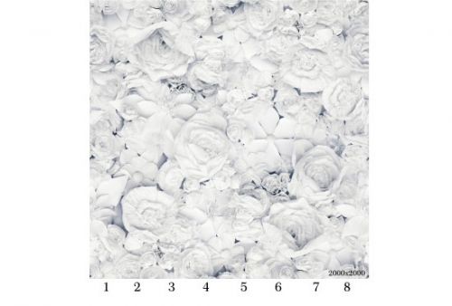 Потолочная панель ПВХ Панда Цветы (рисунок)