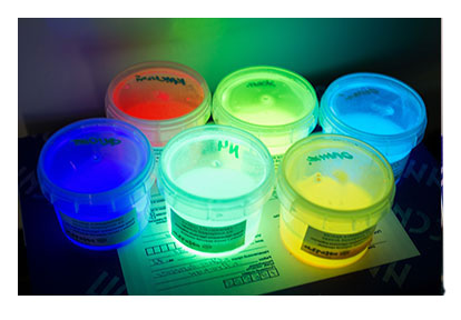 Светящаяся резиновая краска желто-зеленая