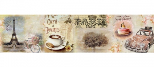 Фартук МДФ Тур-де-Франс с тиснением под дерево