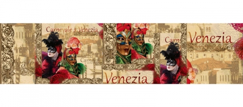 Фартук МДФ Карнавал с тиснением под дерево