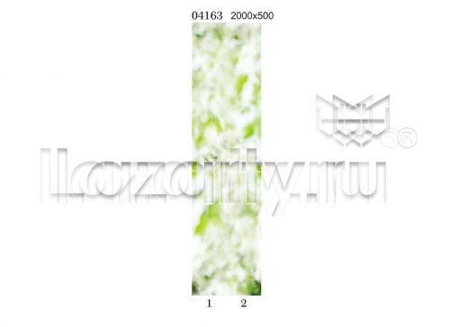 Потолочная панель ПВХ Панда Листья (добор 1)