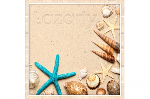 Защитное стекло Ракушки на песке для кухни