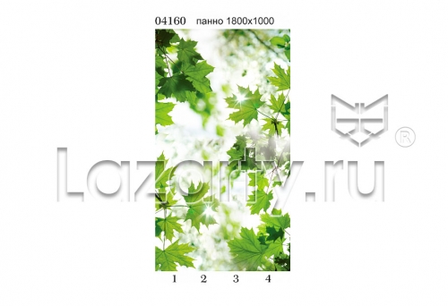 Потолочная панель ПВХ Панда Листья (рисунок 2)