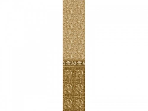 Панель ПВХ с фризом Лев-102 коричневая