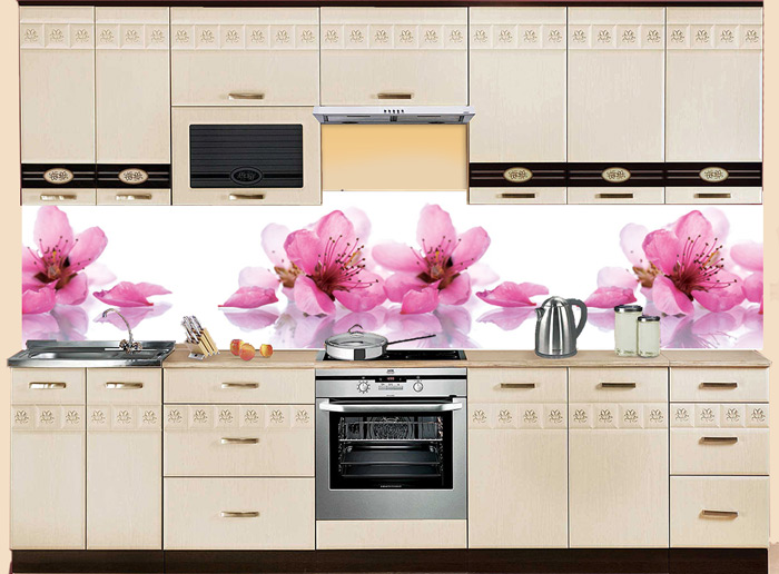 Фартук МДФ SP 141 с цветами сакуры