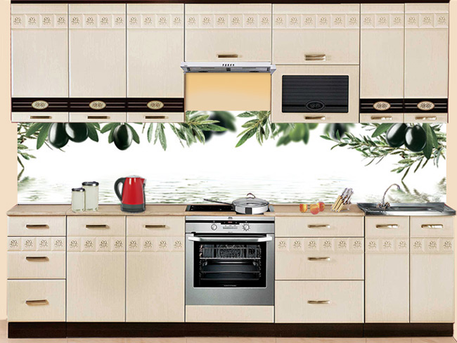 Фартук МДФ SP-152 с оливками в интерьере