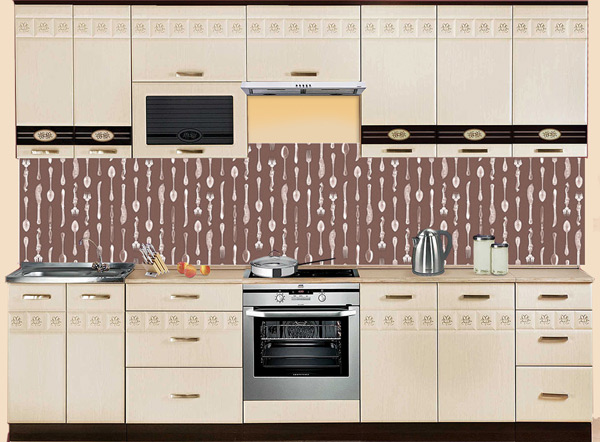 Фартук МДФ SP 175 с изображением пшеничного поля в интерьере