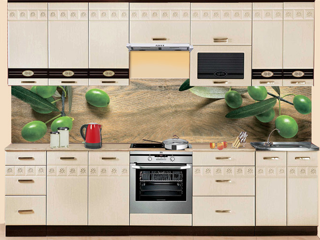 Фартук МДФ SP-180 с оливками в интерьере