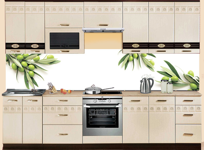 Фартук МДФ SP 181 с оливками в интерьере