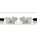 Фартук МДФ Белые орхидеи с каплями