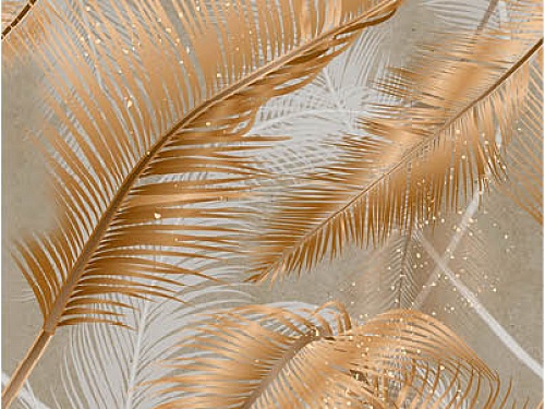 Панель ПВХ Панда Танец птиц (узор Перо)