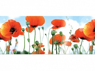 Фартук МДФ Маковое поле