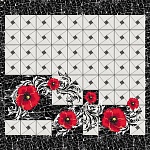 Влагостойкий 3Д пол Алые маки 2