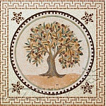 Защитное стекло Греческая мозаика для кухни