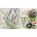 Фартук МДФ Лаванда с тиснением под дерево