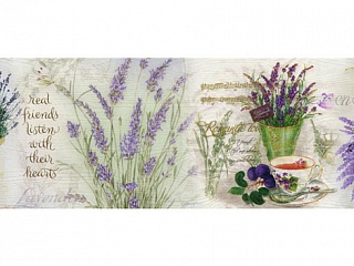 Фартук МДФ Лаванда с тиснением под дерево