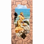 Панель МДФ Грот с рисунком Русалка