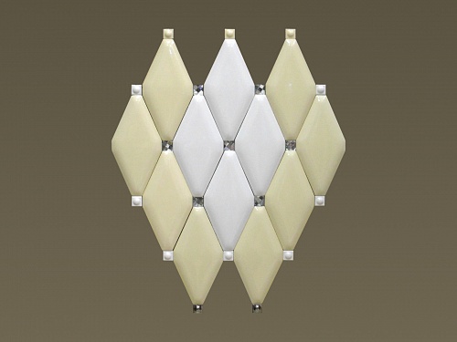 Бежевая обивка, глянцевая - настенная плитка