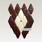 Коричневая обивка, глянцевая