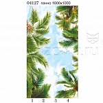 Потолочная панель ПВХ Панда Небо Пальмы (рисунок 2)